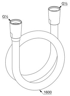Душевой шланг Kludi Suparaflex Silver 160см хром 6107205-00